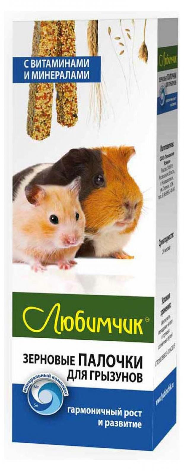 Лакомство для грызунов «Любимчик» зерновые палочки с витаминами и минералами, 2 шт
Лакомство для грызунов «Любимчик» зерновые палочки с витаминами и минералами, 2 шт