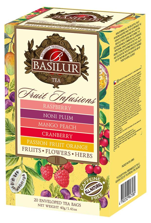 Чайный напиток Basilur Фруктовое вдохновение Fruit infusions ассорти Том 3, 20 пакетиков
Чайный напиток Basilur Фруктовое вдохновение Fruit infusions ассорти Том 3, 20 пакетиков