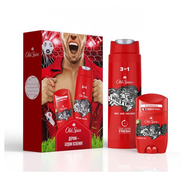 Набор подарочный Old Spice Wolfthorn Дезодорант-стик, 50 мл + Шампунь-гель для душа 3в1, 250 мл
Набор подарочный Old Spice Wolfthorn Дезодорант-стик, 50 мл + Шампунь-гель для душа 3в1, 250 мл