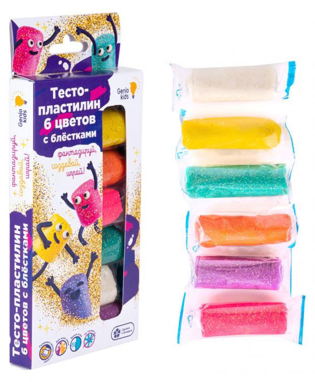 Тесто-пластилин Genio Kids Набор с блестками, 180 г
Тесто-пластилин Genio Kids Набор с блестками, 180 г