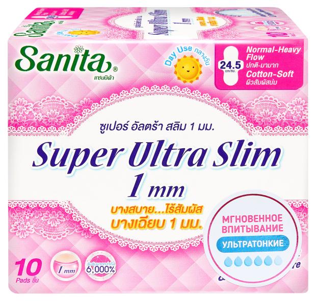 Прокладки гигиенические Sanita Super Ultra Slim мягкие ультратонкие (1 мм) 24,5 см, 10 шт
Прокладки гигиенические Sanita Super Ultra Slim мягкие ультратонкие (1 мм) 24,5 см, 10 шт