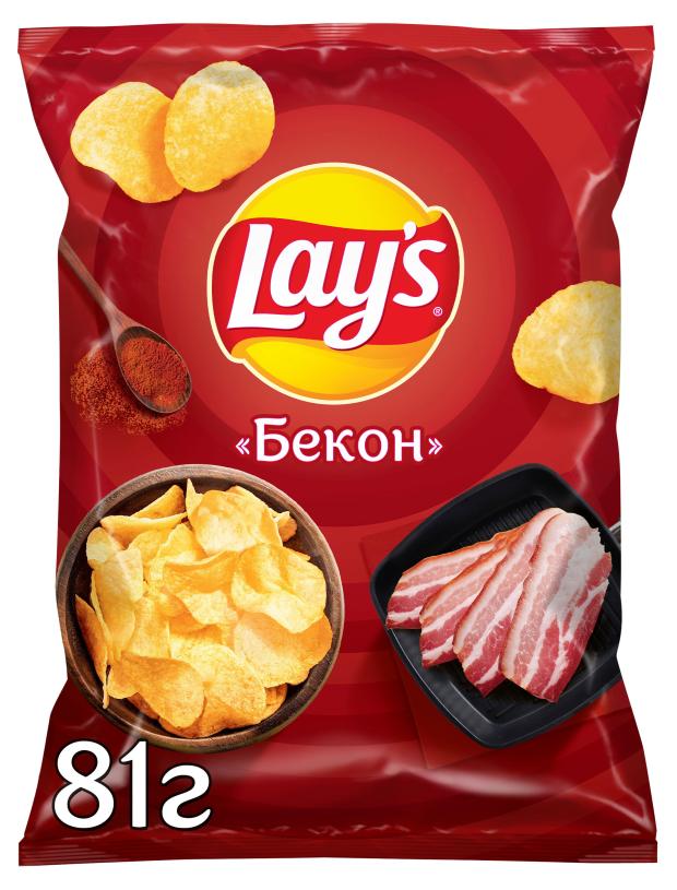 Чипсы картофельные Lay's со вкусом бекона, 81 г
Чипсы картофельные Lay's со вкусом бекона, 81 г