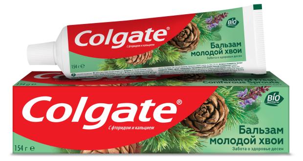 Зубная паста Colgate Бальзам молодой хвои с натуральными ингредиентами для здоровья десен защиты от кариеса и свежего дыхания, 100 мл
Зубная паста Colgate Бальзам молодой хвои с натуральными ингредиентами для здоровья десен защиты от кариеса и свежего дыхания, 100 мл