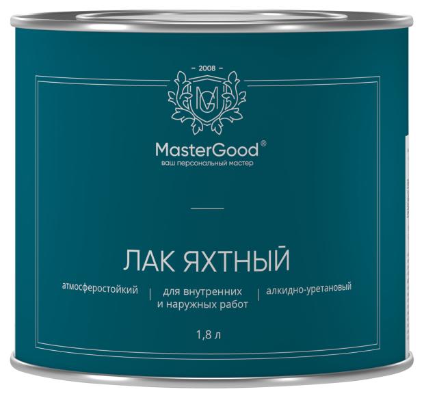 Лак Яхтный MasterGood алкидно-уретановый быстросохнущий глянцевый, 1,8 л 
Лак Яхтный MasterGood алкидно-уретановый быстросохнущий глянцевый, 1,8 л