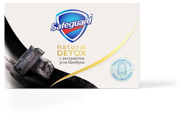 Мыло туалетное Safeguard Natural Detox с экстрактом угля бамбука с антибактериальным эффектом, 110 г
Мыло туалетное Safeguard Natural Detox с экстрактом угля бамбука с антибактериальным эффектом, 110 г