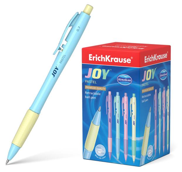 Ручка шариковая автоматическая ErichKrause Joy Matic&Grip Pastel Ultra Glide Technology, синяя, 1 шт
Ручка шариковая автоматическая ErichKrause Joy Matic&Grip Pastel Ultra Glide Technology, синяя, 1 шт