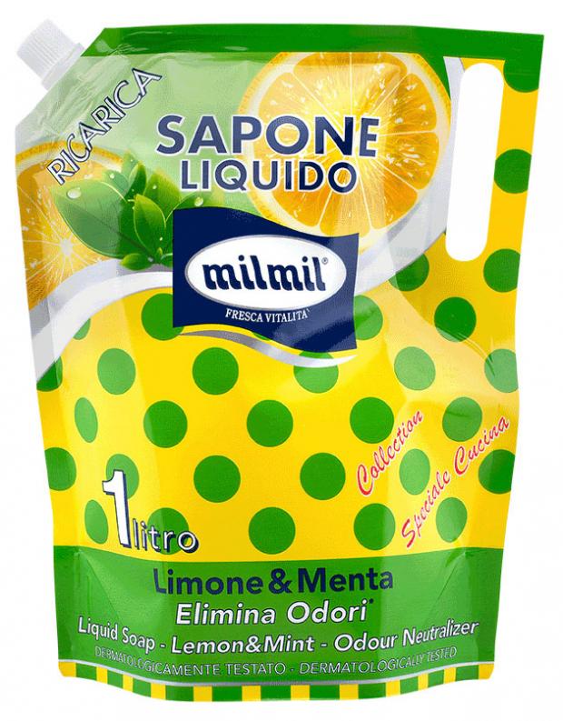 Мыло жидкое Mil Mil Лимон и мята, 1 л
Мыло жидкое Mil Mil Лимон и мята, 1 л
