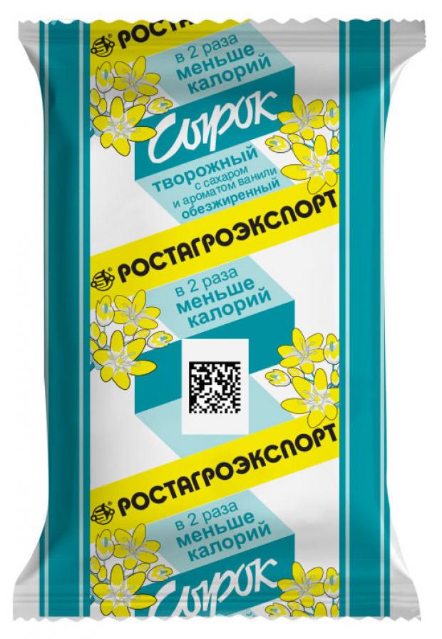 Сырок творожный РостАгроЭкспорт глазированный с сахаром и ароматом ванили Обезжиренный БЗМЖ, 90 г
Сырок творожный РостАгроЭкспорт глазированный с сахаром и ароматом ванили Обезжиренный БЗМЖ, 90 г
