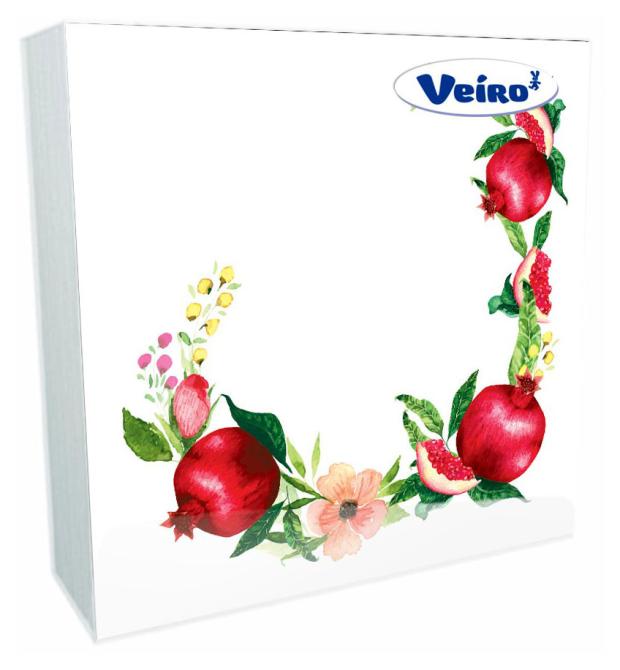 Салфетки бумажные Veiro Гранатовый венок 3 слоя, 20 шт 
Салфетки бумажные Veiro Гранатовый венок 3 слоя, 20 шт