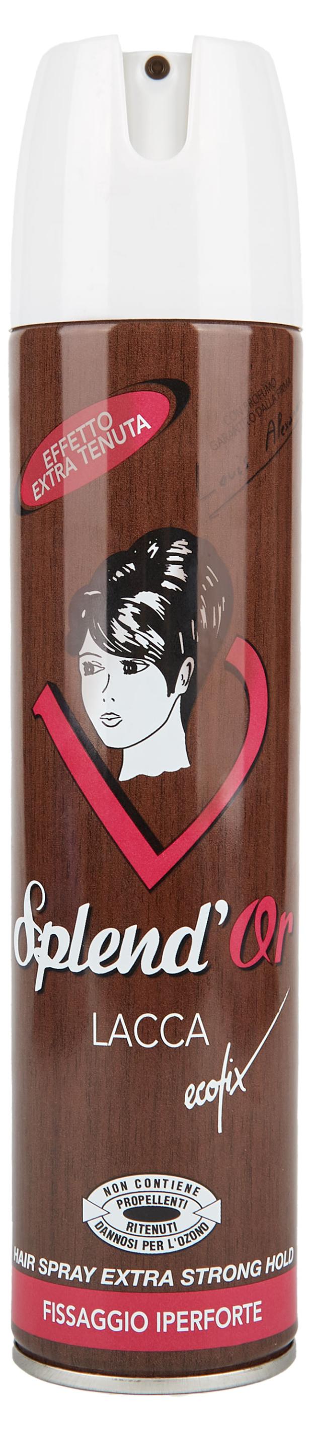 Лак для волос Splendor Extra для сильной фиксации, 300 мл 
Лак для волос Splendor Extra для сильной фиксации, 300 мл