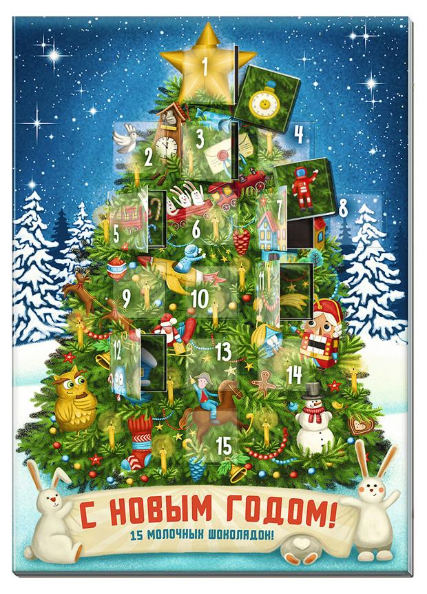 Шоколад Chokocat Календарь Елка молочный, 75 г
Шоколад Chokocat Календарь Елка молочный, 75 г