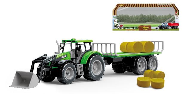 Игровой набор Zhihuan Трактор с прицепом, 50 см 
Игровой набор Zhihuan Трактор с прицепом, 50 см