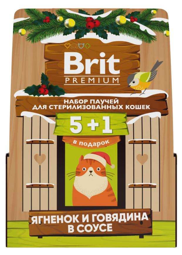 Корм влажный для стерилизованных кошек Brit Premium Набор Ягненок и говядина в соусе 5+1 кормушка, 510 г
Корм влажный для стерилизованных кошек Brit Premium Набор Ягненок и говядина в соусе 5+1 кормушка, 510 г