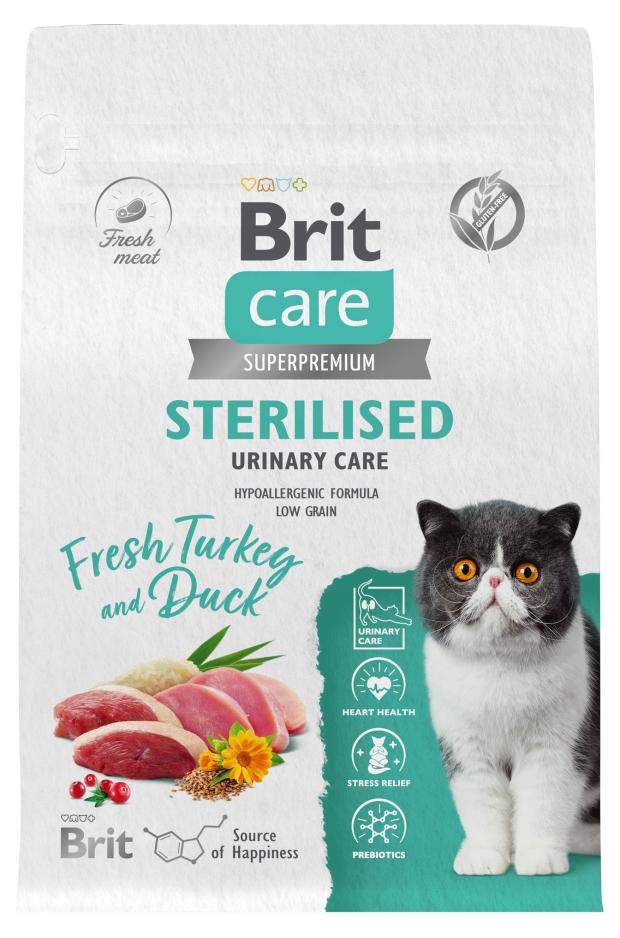 Сухой Сухой корм для стерилизованных кошек Brit Care Сухой с индейкой и уткой Cat Sterilised Urinary Care, 400 г
Сухой Сухой корм для стерилизованных кошек Brit Care Сухой с индейкой и уткой Cat Sterilised Urinary Care, 400 г