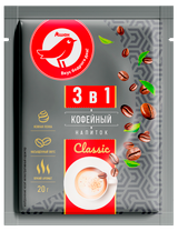 Кофейный напиток АШАН Красная птица 3 в 1, 20 г