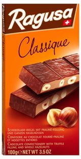 Шоколад Camille Bloch Ragusa молочный с трюфельной начинкой и лесными орехами, 100 г