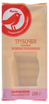 Макаронные изделия АШАН Красная птица Каннеллони трубочки, 200 г