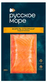 Форель «Русское море» соленая подкопченная филе-кусок, 200 г