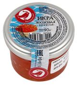 Икра АШАН Красная птица лососевая зернистая, 90 г