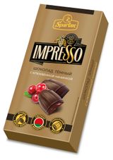 Шоколад темный Impresso с клюквенной начинкой, 141 г