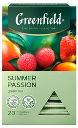 Чай зелены Greenfield Summer Passion в пирамидках, 1,8 г х 20 шт