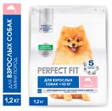 Сухой корм для собак PERFECT FIT для малых и миниатюрных пород с лососем, 1,2 кг
