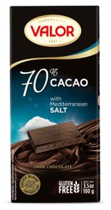 Шоколад горький Valor 70% морская соль, 100 г