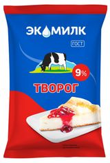 Творог «Экомилк» брикет 9% БЗМЖ, 180 г