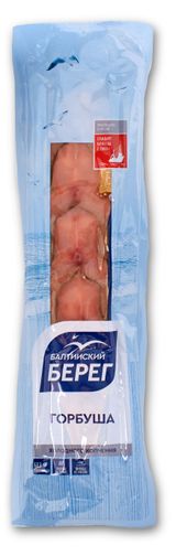 Горбуша кусочки холодного копчения Балтийский Берег косичка, 200 г