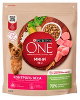 Сухой корм для собак Purina ONE с индейкой и рисом, 600 г