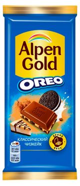 Шоколад молочный Alpen Gold Oreo Классический Чизкейк, 85 г