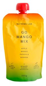 Пюре фруктовое Nutrino Lab Go Mango Mix Яблоко манго папайя банан Сербия, 200 г
