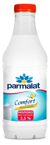 Молоко пастеризованное безлактозное питьевое Parmalat Comfort 3,5% БЗМЖ охлажденное, 900 мл