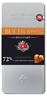 Шоколад горький BUCHERON с соленой карамелью и пеканом, 100 г