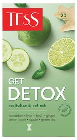 Чай зеленый Tess Detox в пакетиках, 20x1,5 г