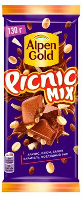 Шоколад молочный Alpen Gold Picnic Mix, 130 г