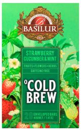 Напиток чайный Basilur Холодный чай Клубника и огурец Шри-Ланка, 20 пакетиков