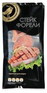 Форель радужная замороженная АШАН Золотая птица стейки, 500 г