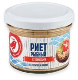Риет рыбный АШАН Красная птица из горбуши и минтая с томатами, 100 г
