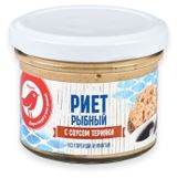 Риет рыбный АШАН Красная птица из горбуши и минтая с соусом терияки, 100 г