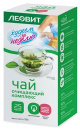 Чай «ЛЕОВИТ» Худеем за неделю очищающий комплекс, 50 г