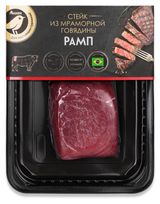 Стейк из мраморной говядины АШАН Золотая птица Рамп охлажденный, 200 г