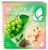 Чай зеленый CURTIS Beauty с кусочками винограда, 15 пирамидок