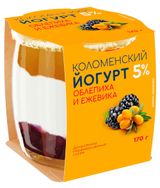 Йогурт «Коломенский» Облепиха-ежевика 5% БЗМЖ, 170 г
