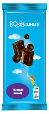 Шоколад темный «Воздушный» пористый, 80 г
