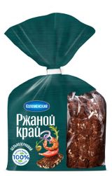 Хлеб ржано-пшеничный серый «Коломенское» Ржаной край цельнозерновой солодовый с семечками без добавления сахара нарезка, 300 г