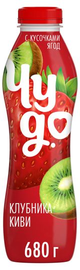 Йогурт питьевой «Чудо» Клубника-Киви 1,9% БЗМЖ, 680 г