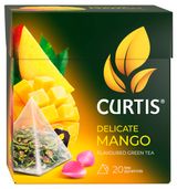 Чай зеленый Curtis Delicate Mango в пирамидках, 20х1.8 г