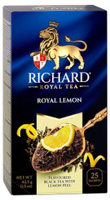 Чай черный Richard Royal Lemon  ароматизированный, 25 пакетиков