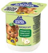 Биойогурт детский «Добрята» Яблоко груша, 100 г